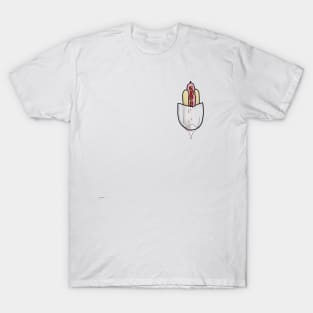 Pocket hotdog! - cartoon tattoo style T-Shirt